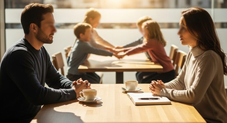 手を取り合うカップル